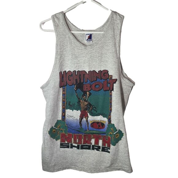Lightening Bolt Surfurfboards Other - Vintage 90s North Shore Hawaii Lightning Bolt Surf Tank Top Men’s M